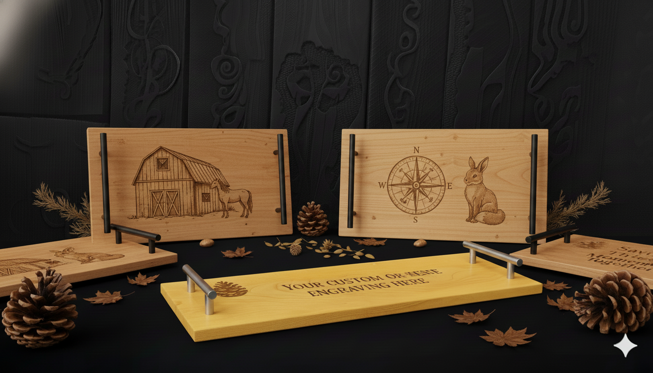 Hand-Engraved Serving Trays