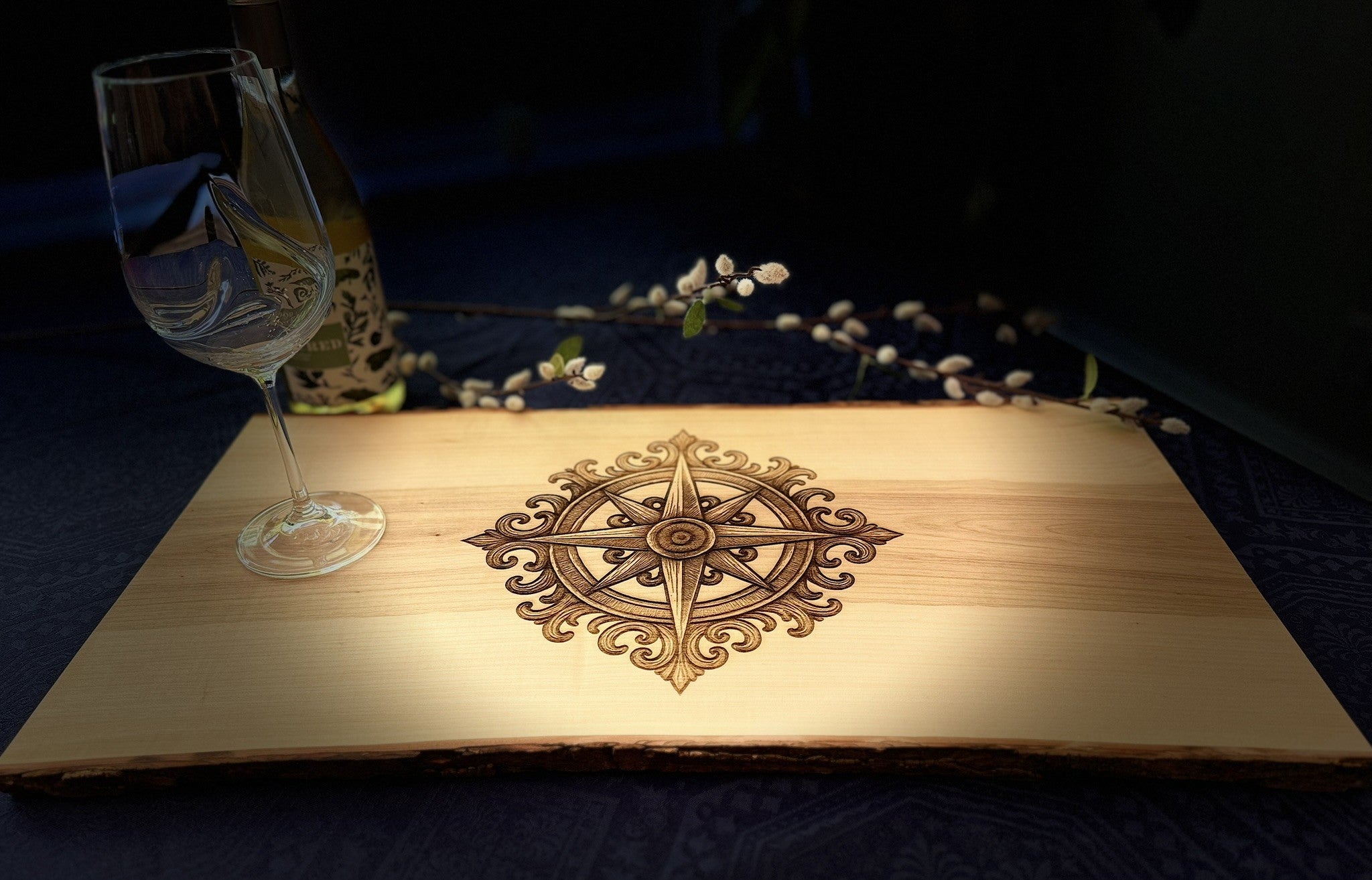 Live Edge Charcuterie Board  - Compass