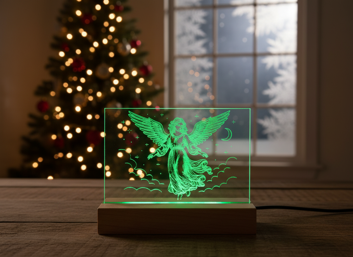 Acrylic Light Scenes – LED Lit 6×4” Inserts & Wood Base | Handmade in Canada