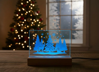 Acrylic Light Scenes – LED Lit 6×4” Inserts & Wood Base | Handmade in Canada