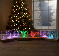 Acrylic Light Scenes – LED Lit 6×4” Inserts & Wood Base | Handmade in Canada