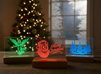 Acrylic Light Scenes – LED Lit 6×4” Inserts & Wood Base | Handmade in Canada