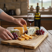 Bamboo Engraved Classic Serving Board - Wine and Cheese - Great North Gear