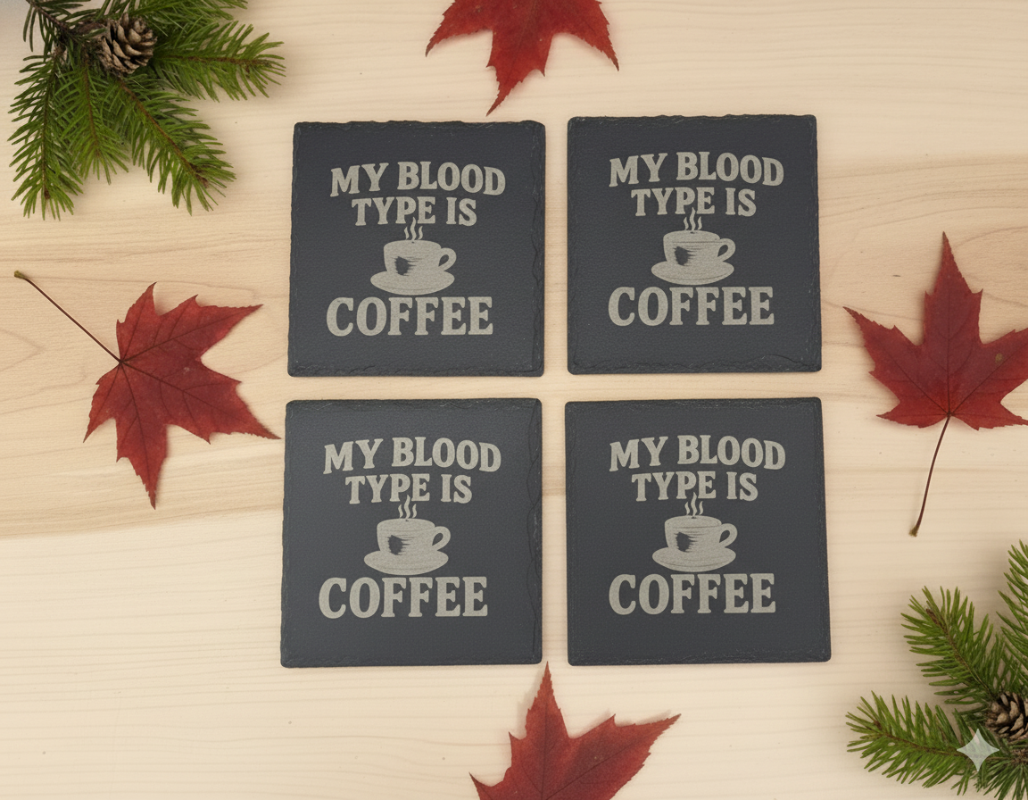 Engraved Coasters – Coffee