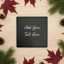 Black slate with 'Add Your Text Here' text.
