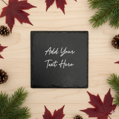 Black slate with 'Add Your Text Here' text.