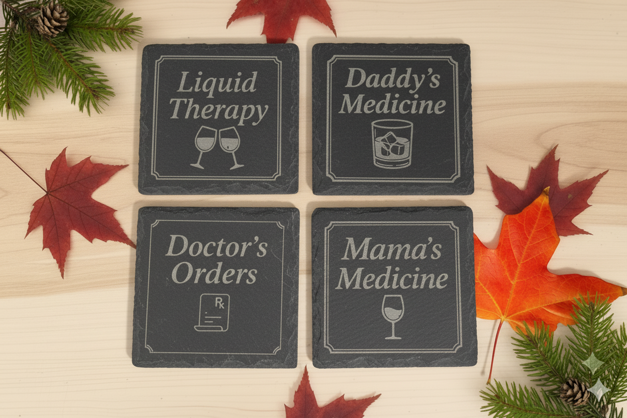 Engraved Coasters – Whimsical
