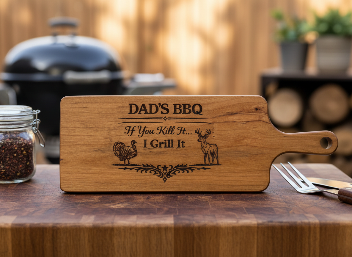 Engraved Classic Serving Board – Dad's BBQ