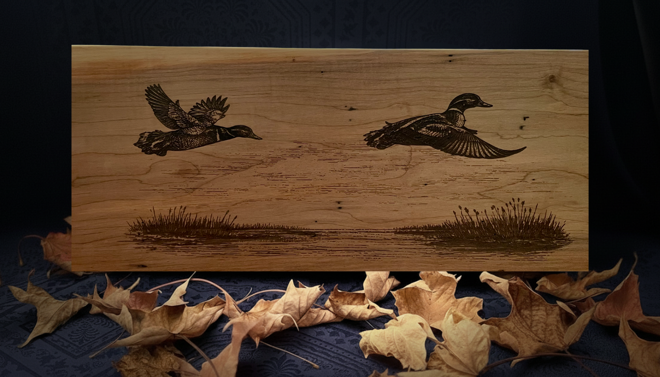 Live Edge Charcuterie Board  - Ducks